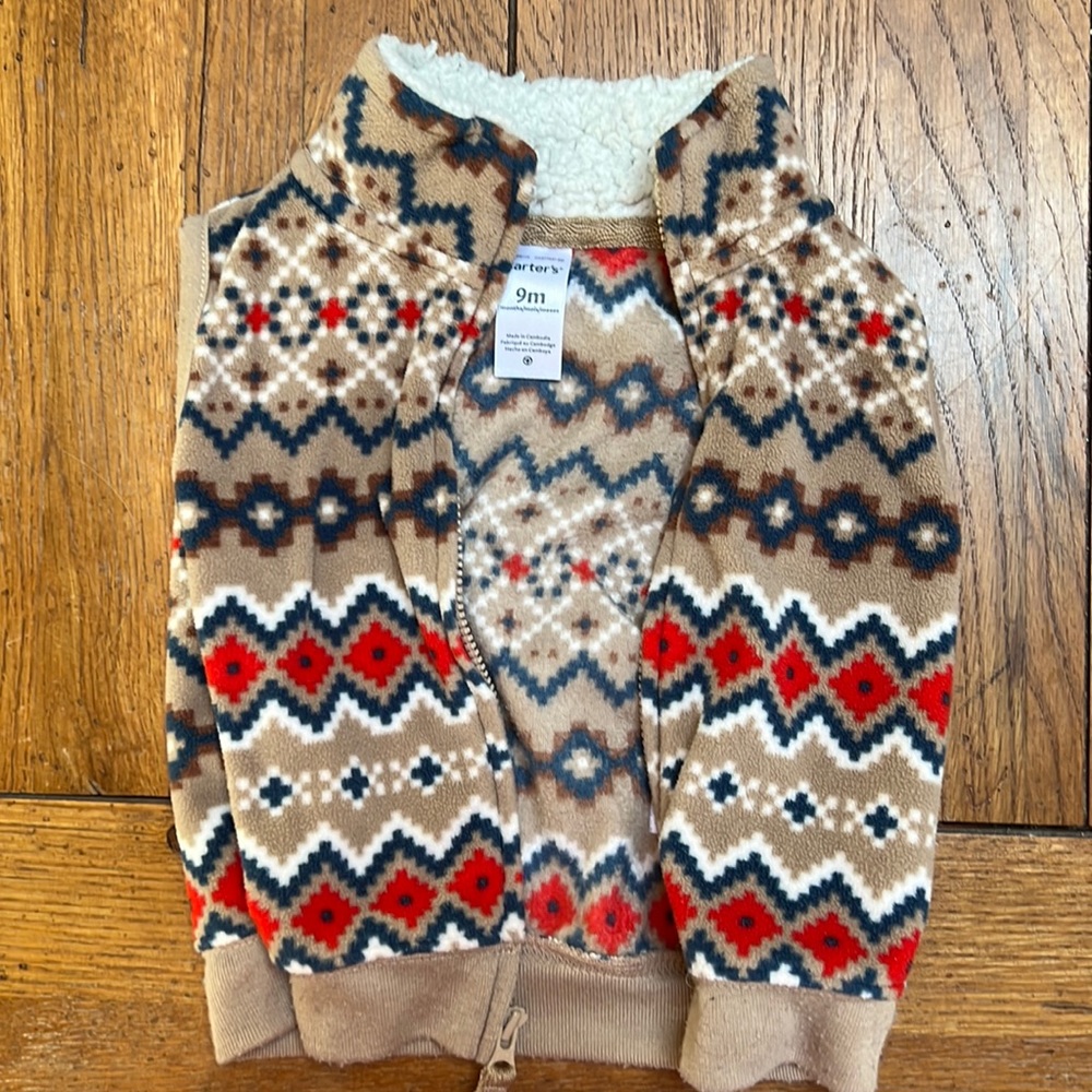 Carter's Holiday Vest, NWOT, never worn.